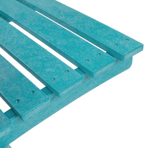 English Elm Grandcourt Recycled Hdpe Outdoor Folding Chair with Marine Grade Hardware for Patio Use Teal B2745P409672