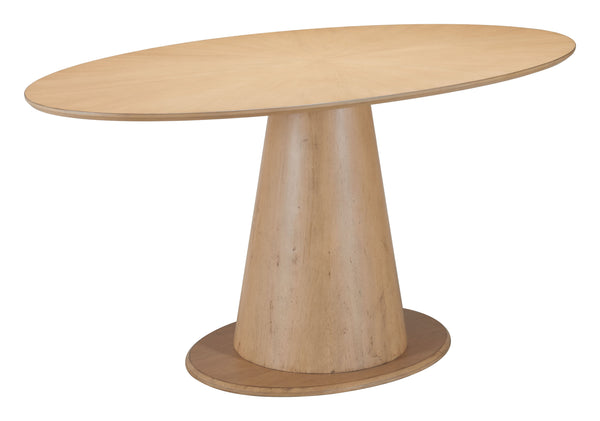 Zuo Modern Disque Dining Table Natural - Stylish Rubberwood Design For Modern Dining Spaces & Special Occasions Natural Rubberwood 110507-zuo-modern