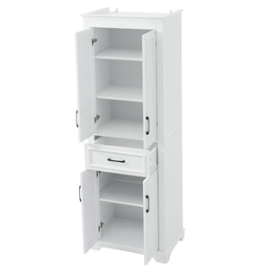 English Elm 70.8" Freestanding Bathroom Vanity with Soft-Close Doors, Adjustable Shelves, Anti-Tip Safety & Sleek Handles N729P335558K