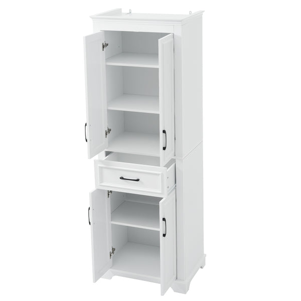 English Elm 70.8" Freestanding Bathroom Vanity with Soft-Close Doors, Adjustable Shelves, Anti-Tip Safety & Sleek Handles N729P335558K