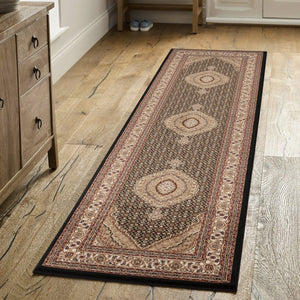 English Elm Manchester 2'7" X 9'10" Black & Ivory Area Rug – Durable, Elegant Design For High-Traffic Spaces B186P316783