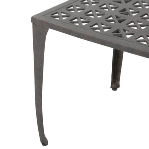 English Elm Christopher Knight Home® - Outdoor 18" Cast Aluminum Side Table - Elegant & Weather-Resistant Accent For Patio Or Indoor Use N773P348245B