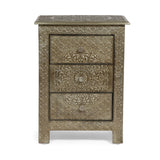 Christopher Knight Home® - Noble House - Deschutes Handcrafted Boho 3 Drawer Nightstand