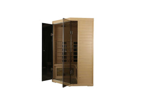 English Elm 3-person Canadian Hemlock Far Infrared Home Sauna with Low Emf Heaters and Digital Controls W5530P477411