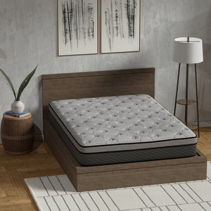 English Elm Hybrid King Mattress with Pocketed Coils Gel Foam Zoned Support Medium Firm B047P321033