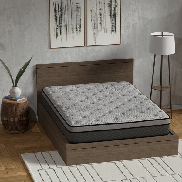 English Elm Hybrid King Mattress with Pocketed Coils Gel Foam Zoned Support Medium Firm B047P321033