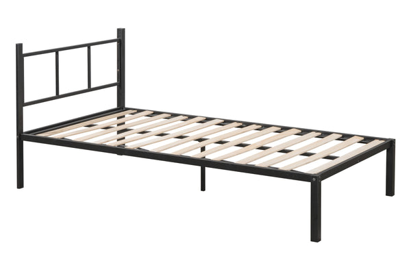 English Elm Triple Bunk Bed Steel Frame with Wood Slats Converts to Three Twin Beds W427S00071
