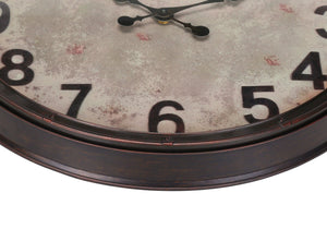 English Elm Clocks, 20" Antique Brown Wall Clock - Timeless Style With Quiet Movement For Any Room Decor B2710P287084