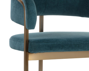 Sunpan Marris Barstool: Modern Elegance Meets Timeless Design in Luxurious Faux Leather and Steel Finish Gold / Danny Teal