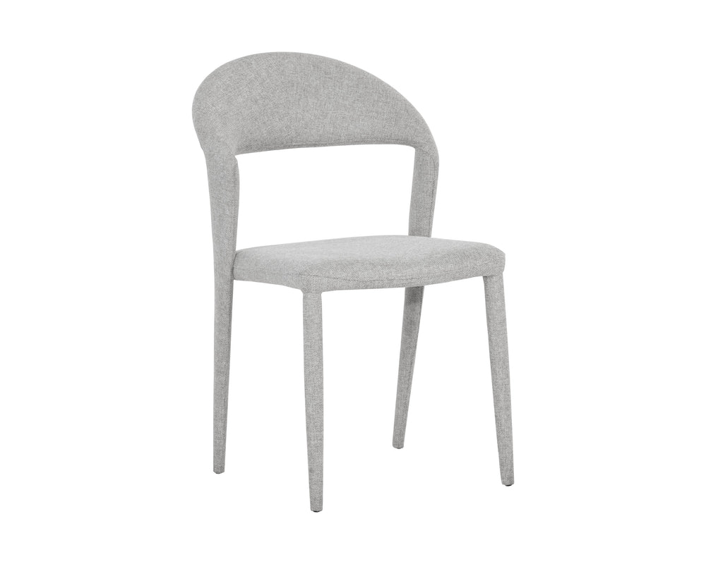 Sunpan Romina Dining Chair - Ultra Modern Open Back Design in Belfast Heather Grey, Perfect for Any Space