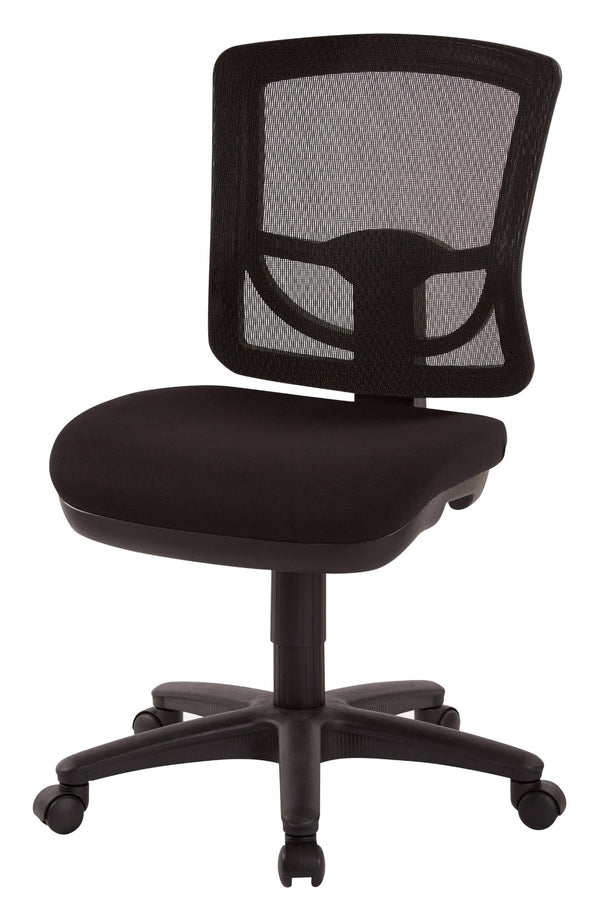 OSP Home Furnishings Progrid® Mesh Back Armless Task Chair with Lumbar Support for Modern Office Use 2817-30