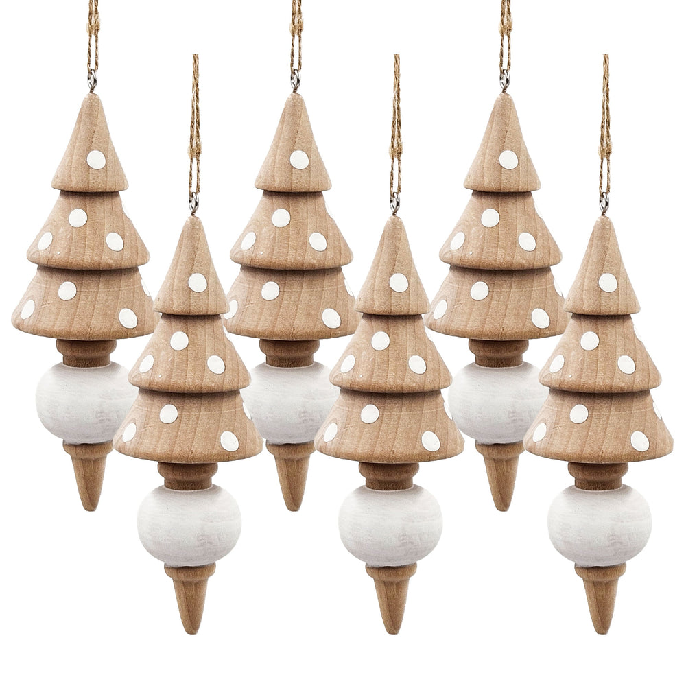 English Elm 2X2X6'' Eucalyptus Icicle Ornaments Set Of 6 - Elegant Holiday Décor For Trees, Wreaths & Parties W2078P360070