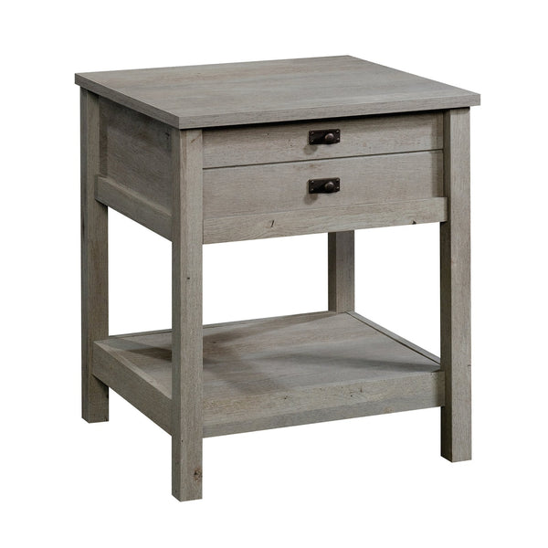 English Elm Night Stand - Versatile Brown Finish With Storage Drawer And Open Shelf For Bedroom Essentials B356P402748