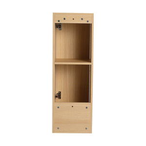 English Elm 12 Inch Wall Mounted Oak Storage Cabinet Soft Close Door for Bathroom or Study W1972P457945