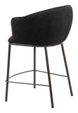 Essen Counter Stool Black & Bronze 109809 Zuo Modern