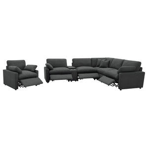 English Elm Hollander Six Piece Modular Sectional with Power Recliners and Deep Cushion Seating B062S01780