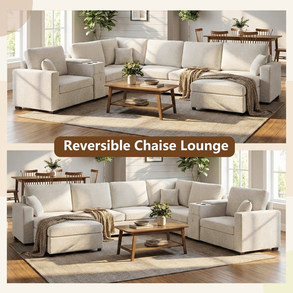 English Elm Swivel Barrel Accent Chair Chenille Tufted Round Club Seat for Living Room Lounge Beige N719S002350A
