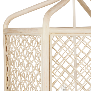 Wanstead Lantern - Handcrafted Wicker Pendant Light with Adjustable Height, Coastal Elegance & Style