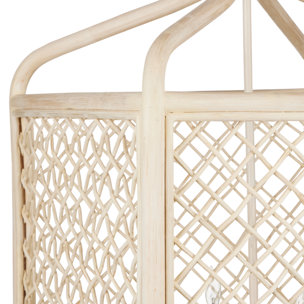 Wanstead Lantern - Handcrafted Wicker Pendant Light with Adjustable Height, Coastal Elegance & Style