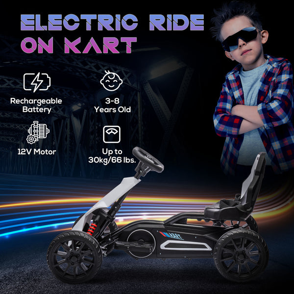 English Elm Aosom Kids Pedal Go Kart Sporty Ride on with Adjustable Seat and Eva Wheels W2225P229685