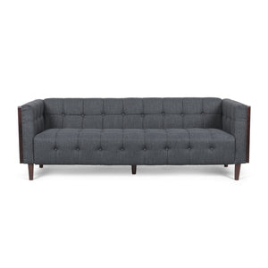 English Elm Christopher Knight Home® - 3-Seater Charcoal Fabric Sofa - Mid-Century Modern Style With Plush Comfort & Durable Design 69871.00ACHAR_69871.00BCHAR