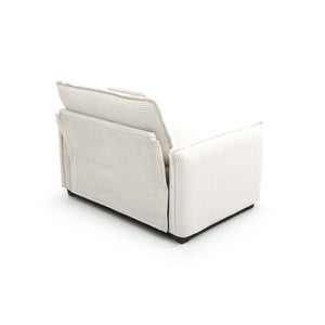 English Elm Mid-Century Modern Sofa Set - 3-Seater & Single Seat With Plush Pillows, Ergonomic Comfort & Style W714S00689