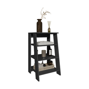 English Elm BATHBI 30" Ladder Shelf Organizer for Bathroom and Living Room – 4-Tier Space-Saving Modern Storage Rack Black 34.7 L x 18.6 W x 3.2 H B070P242495