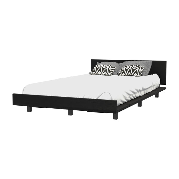 English Elm Portoalegre Twin Bed Base with Headboard in Black, 441 LB Capacity, 13.7" Headboard, Modern Classic стиль B128S00108