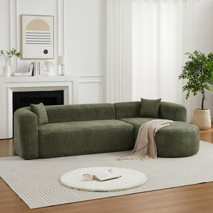 English Elm [video]109.4" Chenille Modular Cloud Sectional Plush L-shape Sofa for Modern Living Rooms W3505S00055