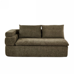 English Elm 106" L-shaped Sectional Sofa Modular Chaise Lounge Neutral Fabric Living Room Olive Green N771P396321L_N771P396322L