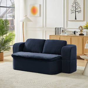 English Elm Convertible Futon Sofa Bed with Foam Pocket Spring Floor Lounger for Studio Apartment W2339P352019
