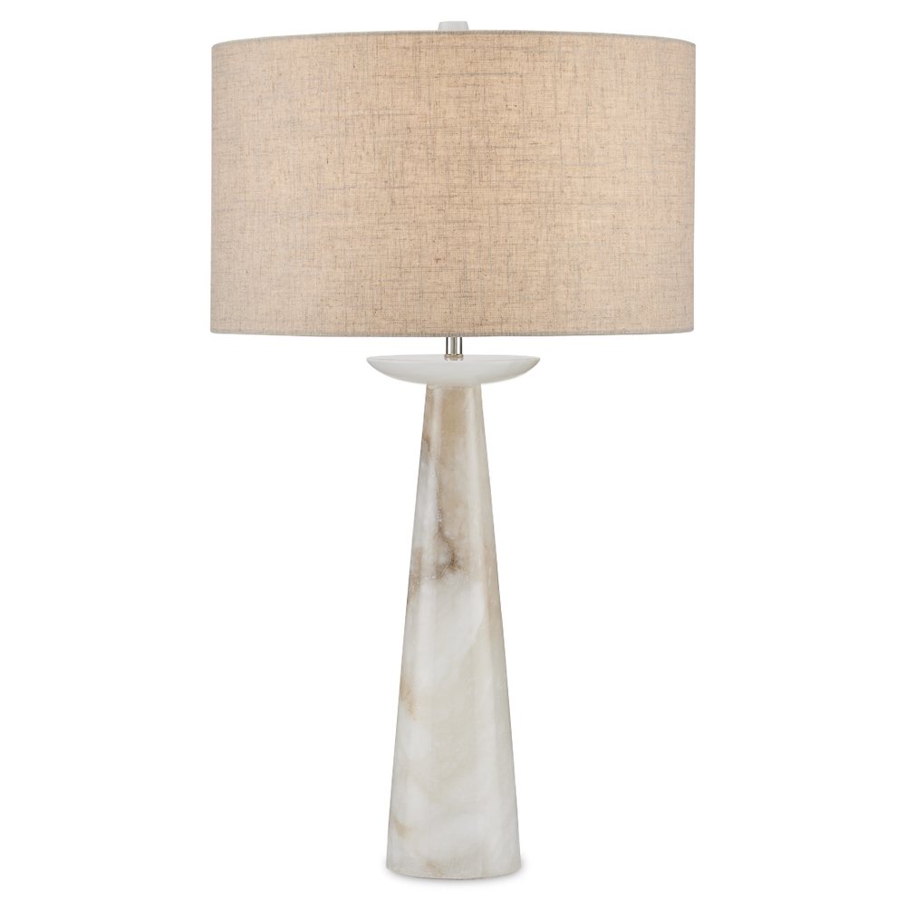 Pharos Alabaster Table Lamp - Exquisite Natural Stone Design by Tom Caldwell, Contemporary Charm