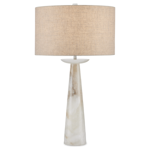 Pharos Alabaster Table Lamp - Exquisite Natural Stone Design by Tom Caldwell, Contemporary Charm
