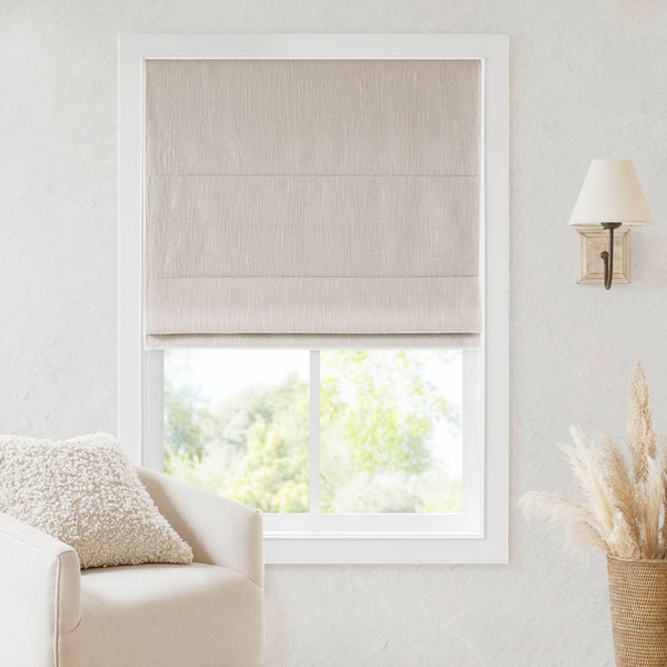 English Elm 1 Blackout Cordless Roman Shade 27x64 Inch Thermal Light-Blocking Window Treatment for Privacy Comfort Linen 4.96 L x 9.25 W x 8.07 H B035P319844