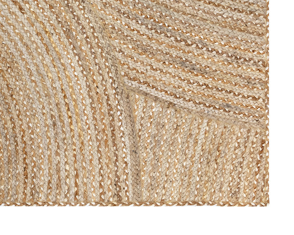 Sunpan Prescott Hand-Braided Rug - Unique Circular Patterns, Eco-Friendly Jute, Artisan-Made Textural Beauty 10' X 14'