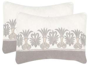 Safavieh Royal Palm Pillow Sterling DEC322A-1220-SET2