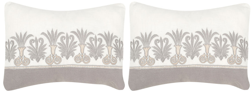 Safavieh Royal Palm Pillow Sterling DEC322A-1220-SET2