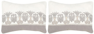 Safavieh Royal Palm Pillow Sterling DEC322A-1220-SET2