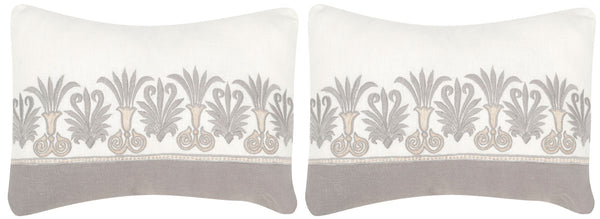 Safavieh Royal Palm Pillow Sterling DEC322A-1220-SET2