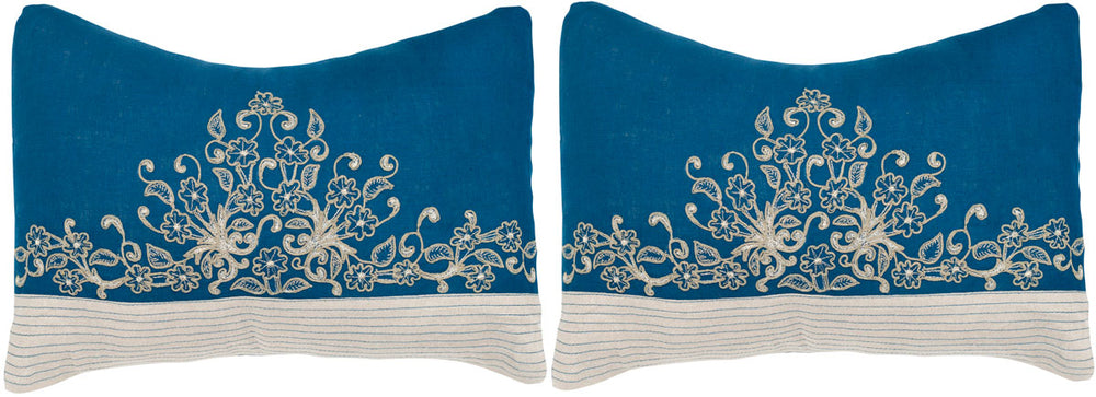 Safavieh Elena Pillow - Set of 2 Royal Blue DEC326A-1220-SET2