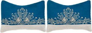 Safavieh Elena Pillow - Set of 2 Royal Blue DEC326A-1220-SET2