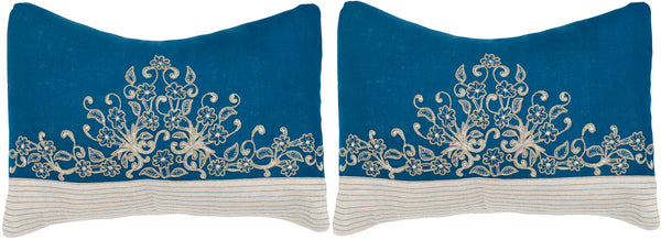 Safavieh Elena Pillow - Set of 2 Royal Blue DEC326A-1220-SET2