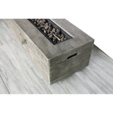 English Elm Fibre Reinforced Concrete Propane/Natural Gas Fire Pit Table