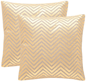 Safavieh Elle Pillow Gold DEC406B-1818-SET2