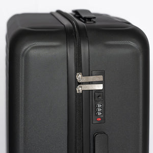 English Elm 2025 Hardshell Abs 3 Piece Luggage Set Matte Spinner Wheels Combo Lock Travel Acacia Wood,Antique Black W2710P417747