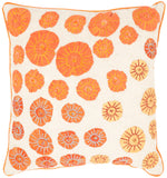 Safavieh Aubrey Pillow Orange/Taupe DEC501A-1818-SET2