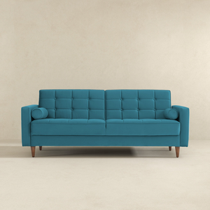 English Elm Ashcroft Furniture - Benara Teal Velvet Sleeper Sofa