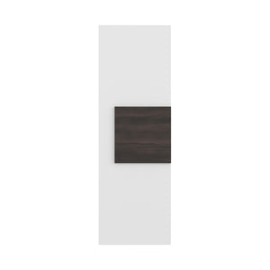 English Elm Magna Tall Narrow Wall Cabinet Three Shelves Melamine Bathroom Storage Organizer White+Walnut B097P474281