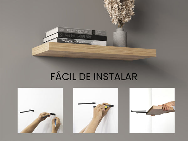 English Elm Ecco 31.5" Floating Shelves Set of 2 – Macadamia Beige Matte Finish, Hidden Brackets, Sturdy Display Storage B200P361984