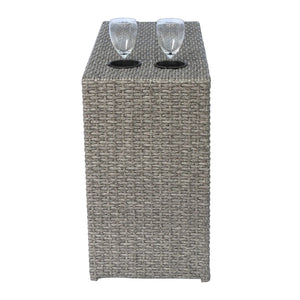 English Elm 4-Person Wicker Patio Seating Group With Fire Pit & Cushions – Fully Assembled For Year-Round Enjoyment B120S00256